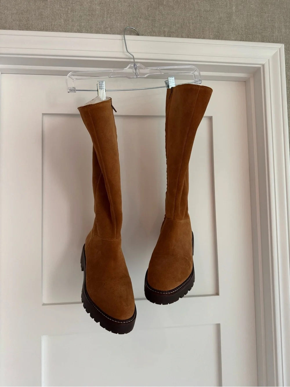 Caslon Mimmo Water Resistant Suede Faux Fur Lined Boots Brown, Size 9